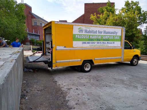 The Palouse Habitat Surplus Store Truck Picking Up Furniture at U of I.