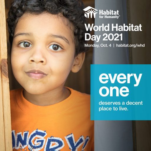 World Habitat Day 2021 - Everyone Deserves a Place to Live