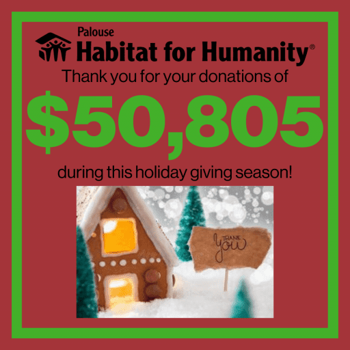 Thank you for your donations of $50,805 this giving season.