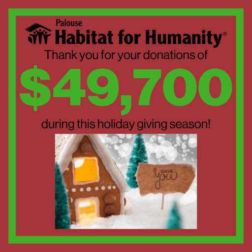Thank you for your donations of $49,700 this giving season.