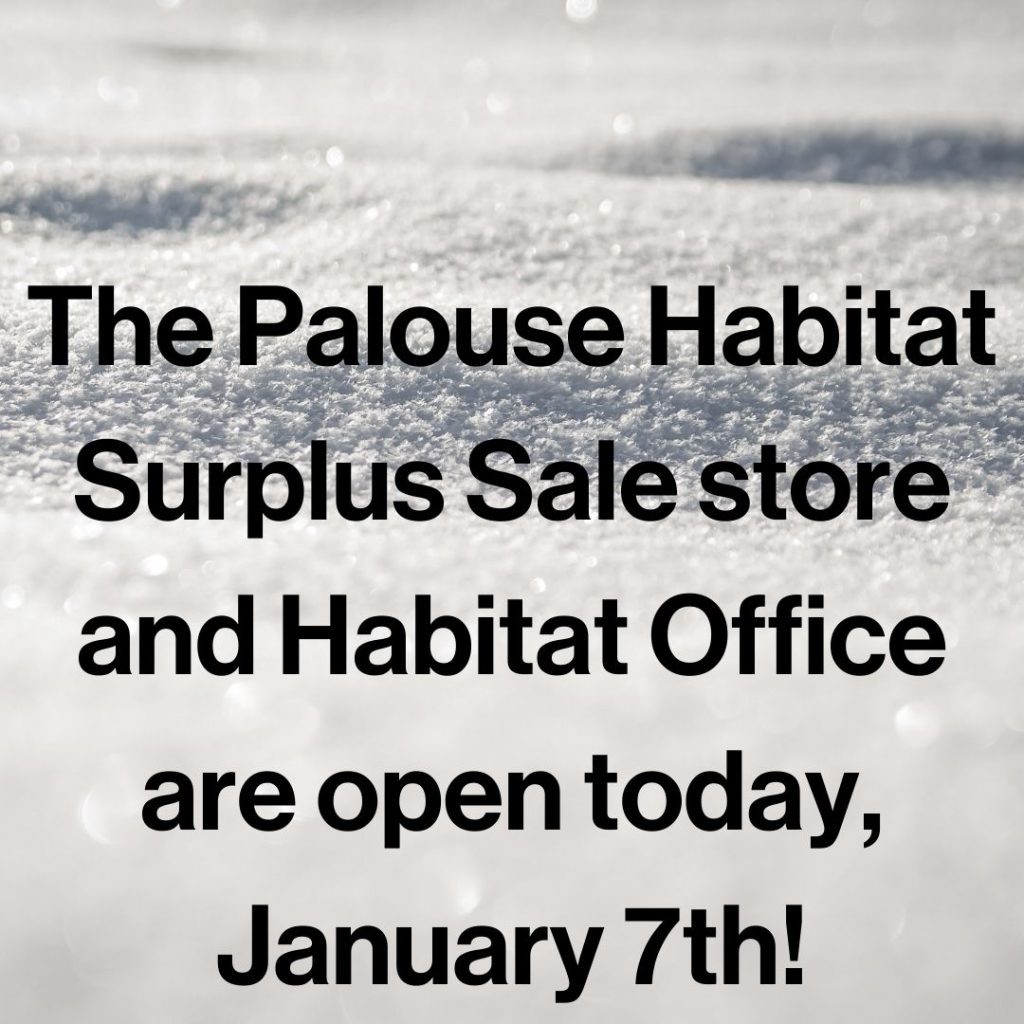PHFH and the Surplus Store are Open Jan. 7, 2022