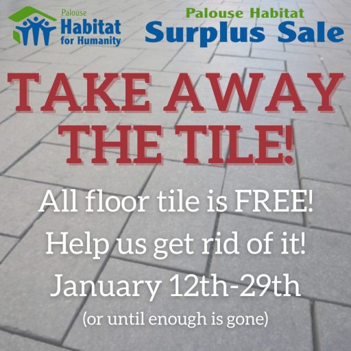 All the floor title at the Surplus store is free from Jan. 12-29, 2022.