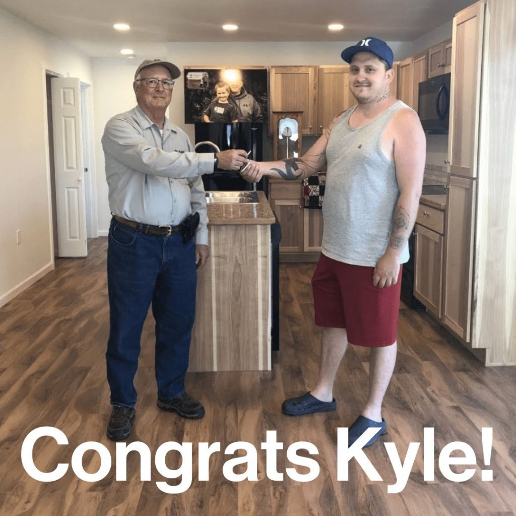 Kyle Hansen completed over 300 hours helping build his home in Uniontown, WA.